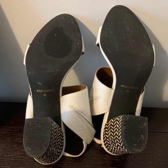 Ateliers white leather block sandals - Picture 7 of 7